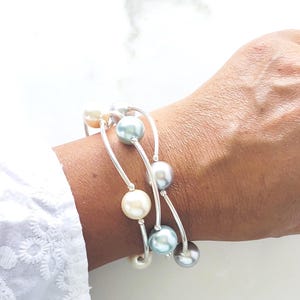 SO BLESSED Pearl Bracelets in Sterling Silver, Faith Bracelet, Count Your Blessings, Intention Jewelry, Inspirational Gift