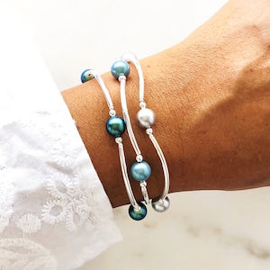 SMALL PEARL GRATITUDE Bracelets With Sterling Silver, Gratitude Bracelet, Count Your Blessings, Inspirational Gift