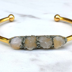 June Birthstone, Moonstone Cuff Bracelet, Gemstone Jewelry, Moonstone Jewelry, Crystal Jewelry, Bridesmaids Jewelry image 3