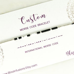 CUSTOM Morse Code Bracelet/ Personalized Morse Code Jewelry/ Stacking Bracelet/ Secret Message/ Friendship Bracelet