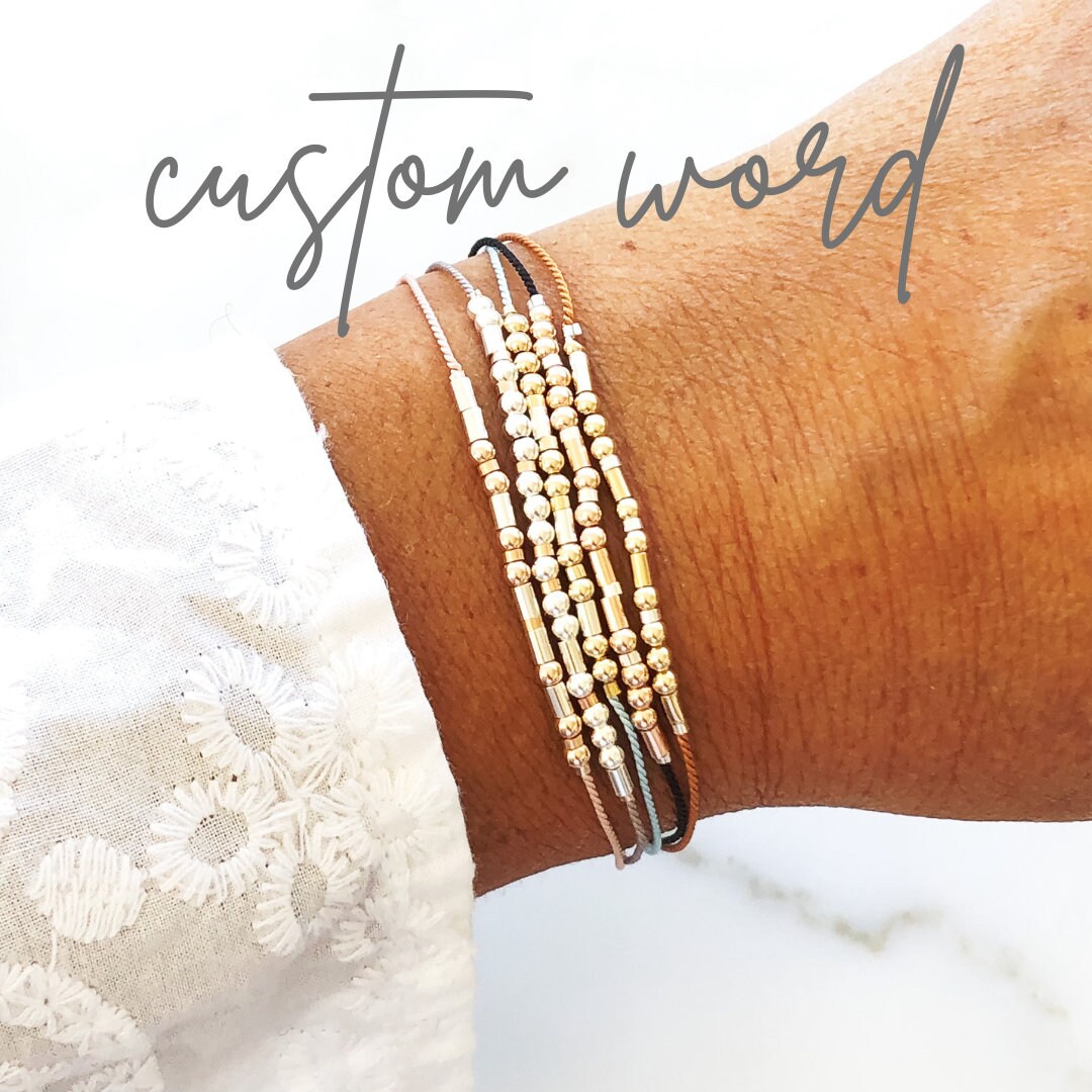 CUSTOM MORSE CODE Bracelet/ Personalized Morse Code Jewelry/ Word ...