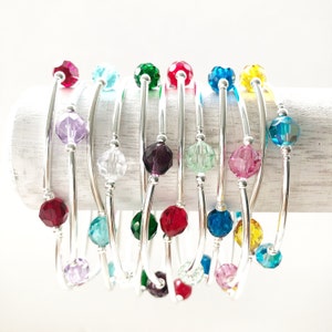 BIRTHSTONE GRATITUDE Bracelets With Sterling Silver, Faith Bracelet, Count Your Blessings, Handmade Inspirational  Gift