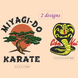 Miyagi Do Stickdatei - 2 Designs Karate Kid Embroidery instant download