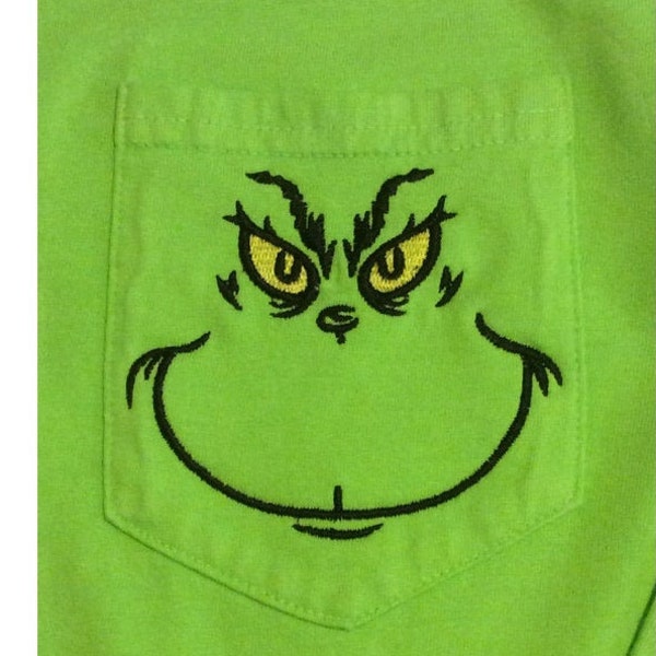 Grinch Embroidery Design - Etsy