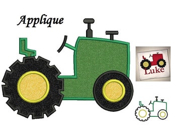 Tractor Applique Design - 4,5,6,7 inch size - machine embroidery - instant download