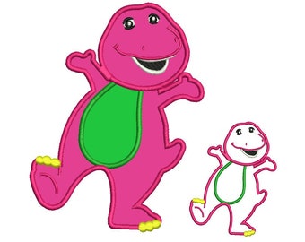 Barney Applique Design - 4 sizes instant download 4x4, 5x7, 6x10 hoop sizes