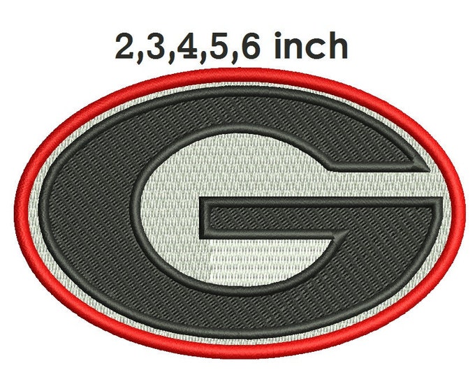 Georgia Bulldogs Embroidery Design 5 Sizes for Instant - Etsy