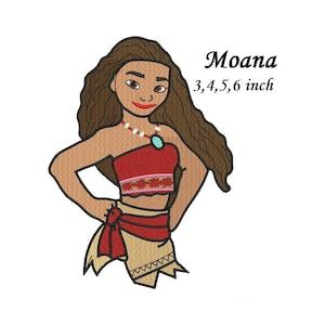 Moana Embroidery Design - 4 sizes 3,4,5,6 inch size instant download