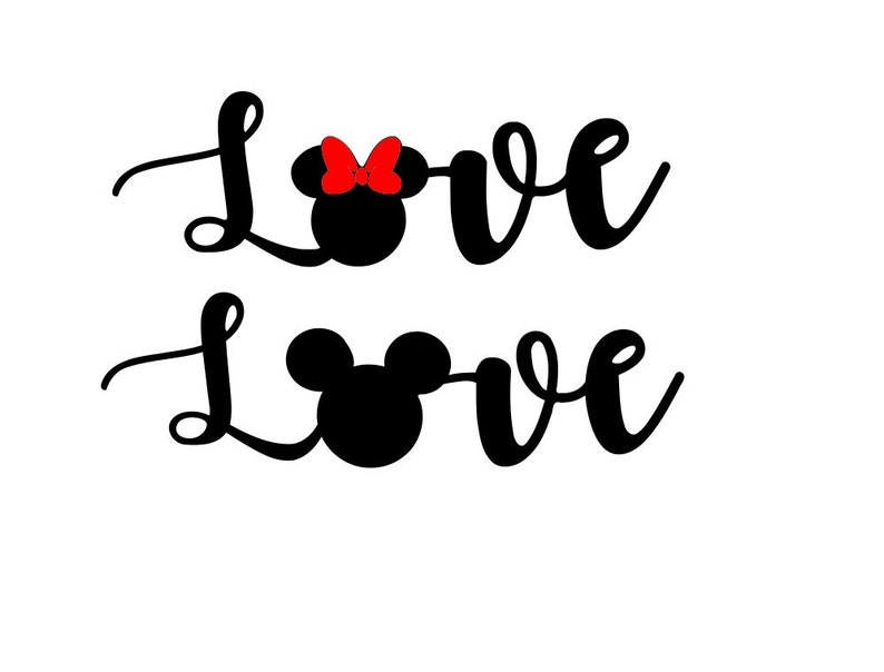 Download Love Mickey Mouse SVG DXF PNG included design for cricut or | Etsy