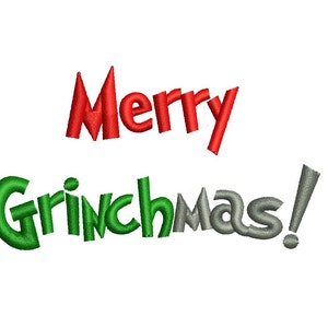 Merry Grinchmas Embroidery Design - 3,4,5,6 inch size instant download