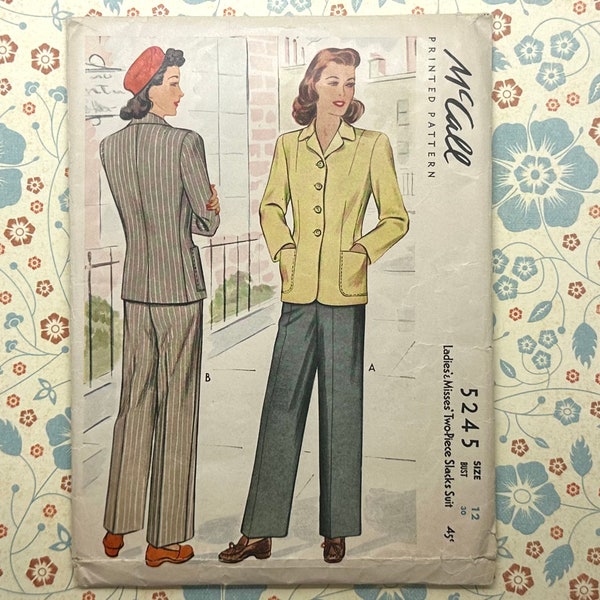 1940s Suit Pattern Etsy