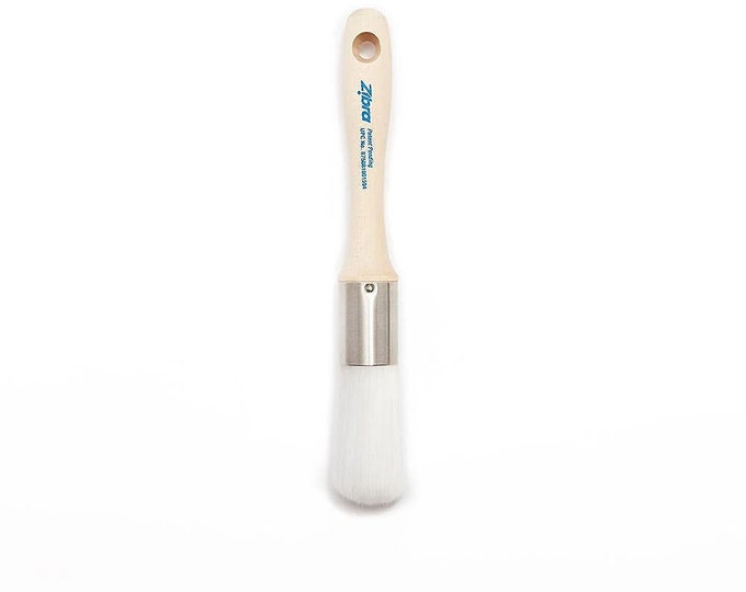 Zibra Brushes, 1 Round Paintbrush, Synthetic Paint Brush, Detail Brush