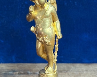 Antique Gilded Bronze Cherub Wax Seal Stamp, Angel Letter Stamp, French Bronze Wax Stamp