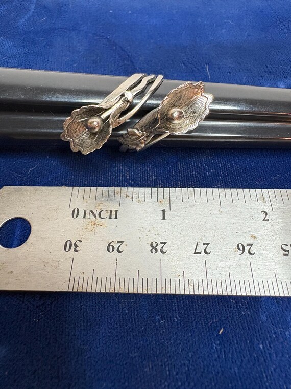 Silver Tone Wrap Ring, Lily Wrap Ring, Vintage Fl… - image 2