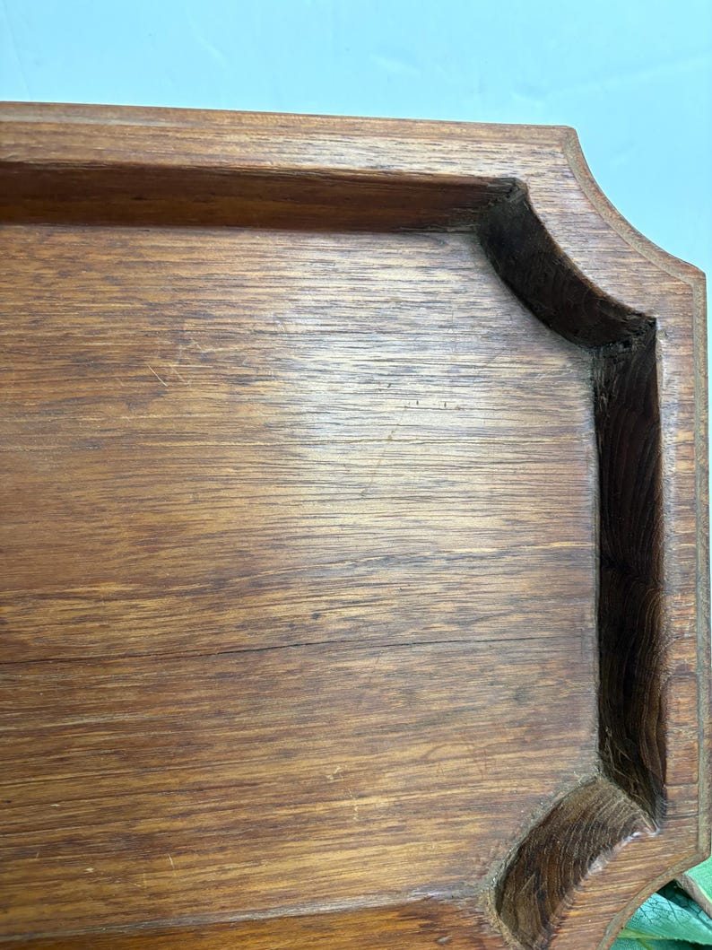 Vintage Hand Carved Hard Wood Serving Tray, Charcuterie Tray, Food Safe Finish, Food Tray, Decor Tray, Solid Wood Tray, Primitive Decor image 6