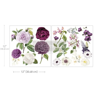 Majestic Blooms, DecorTransfer, Re-Design with Prima, Prima Transfer, Furniture Transfer, Rub on Transfer