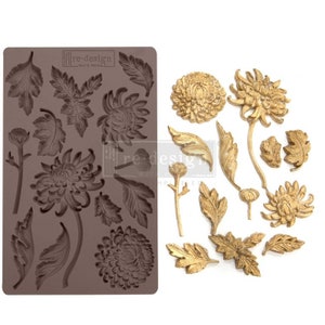 Botanist Floral, Redesign Mould, Trim Mold, Applique Mould, Silicone Mold, Mold for Resin, Polymer Clay Mould, Furniture Mold, Flower Mould