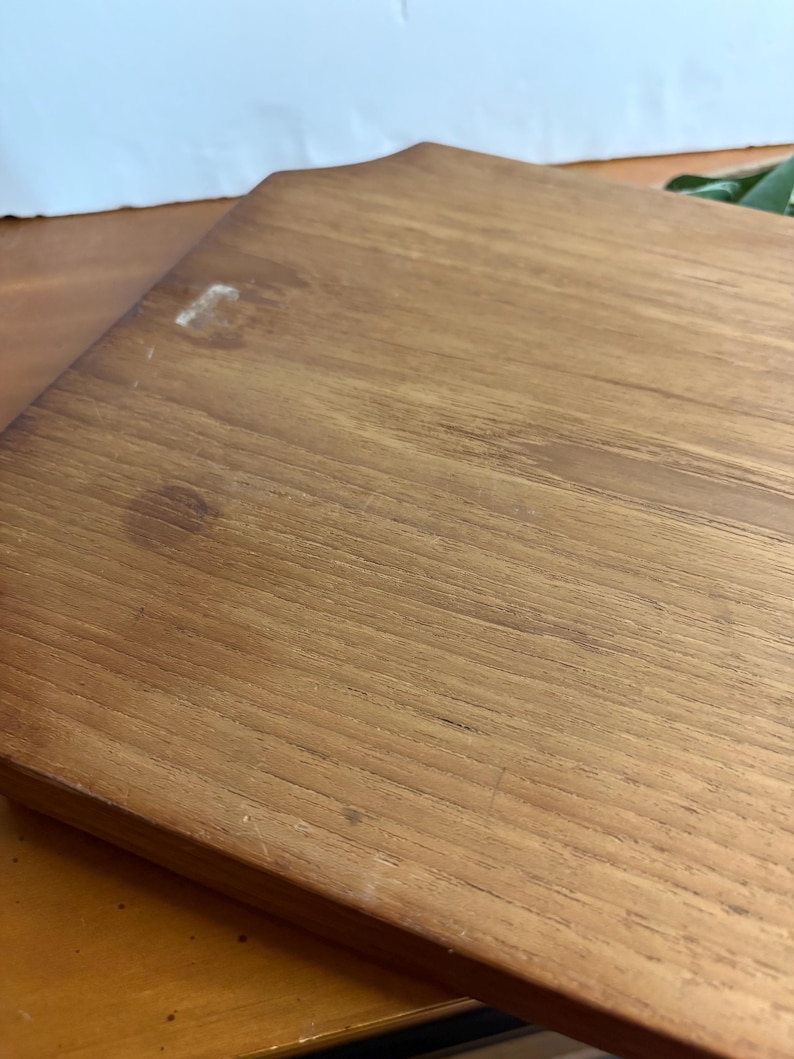 Vintage Hand Carved Hard Wood Serving Tray, Charcuterie Tray, Food Safe Finish, Food Tray, Decor Tray, Solid Wood Tray, Primitive Decor image 4