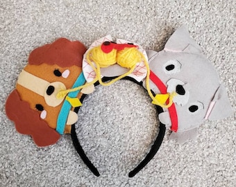 Lady and the Tramp "Couple" Mickey Mouse Ears Headband Accessory: Disney /Classic animations