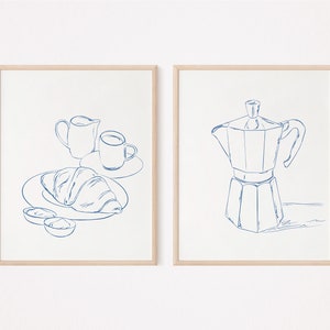 Coffee Bar Art Print, Coffee Bar Gallery Wall, Moka Pot Art, Coffee Poster, Coffee Cart Prints, Espresso Wall Art, Breakfast Art Print