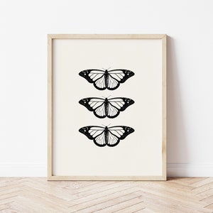 Butterfly Artwork, Monarch Butterfly, Monarch Print, Girls Bedroom Wall Art, Pen and Ink Prints, Butterfly Nursery, Butterfly Poster