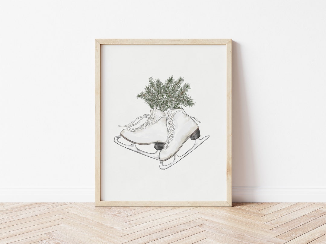 Ice Skates Christmas Printable, Ice Skating Printable, Ice Skate ...
