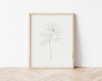 Magnolia Printable Wall Art, Magnolia Print, Magnolia Flower Print, Magnolia Flower Art, Magnolia Wall Art