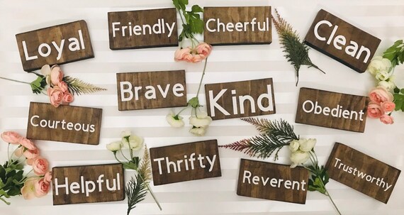 Boy Scout Oath Vinyl Wood Blocks For Table Decorations Etsy