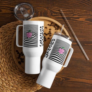 Travel Mug with a Handle - Insulated Coffee Cup, Perfect for Hot or Cold Drinks, Leak-Proof Design, Road Trip Essential, Gift Idea