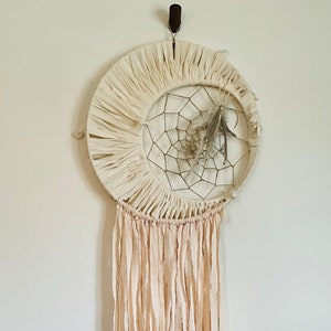 Large Dreamcatcher|Boho Decor|Woven Dreamcatcher|Boho Wall Decor|Minimalist Wall Decor