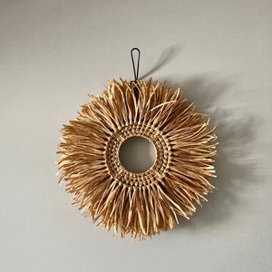 Raffia Sunburst Wall Hanging| Boho Wall Decor| Sunburst