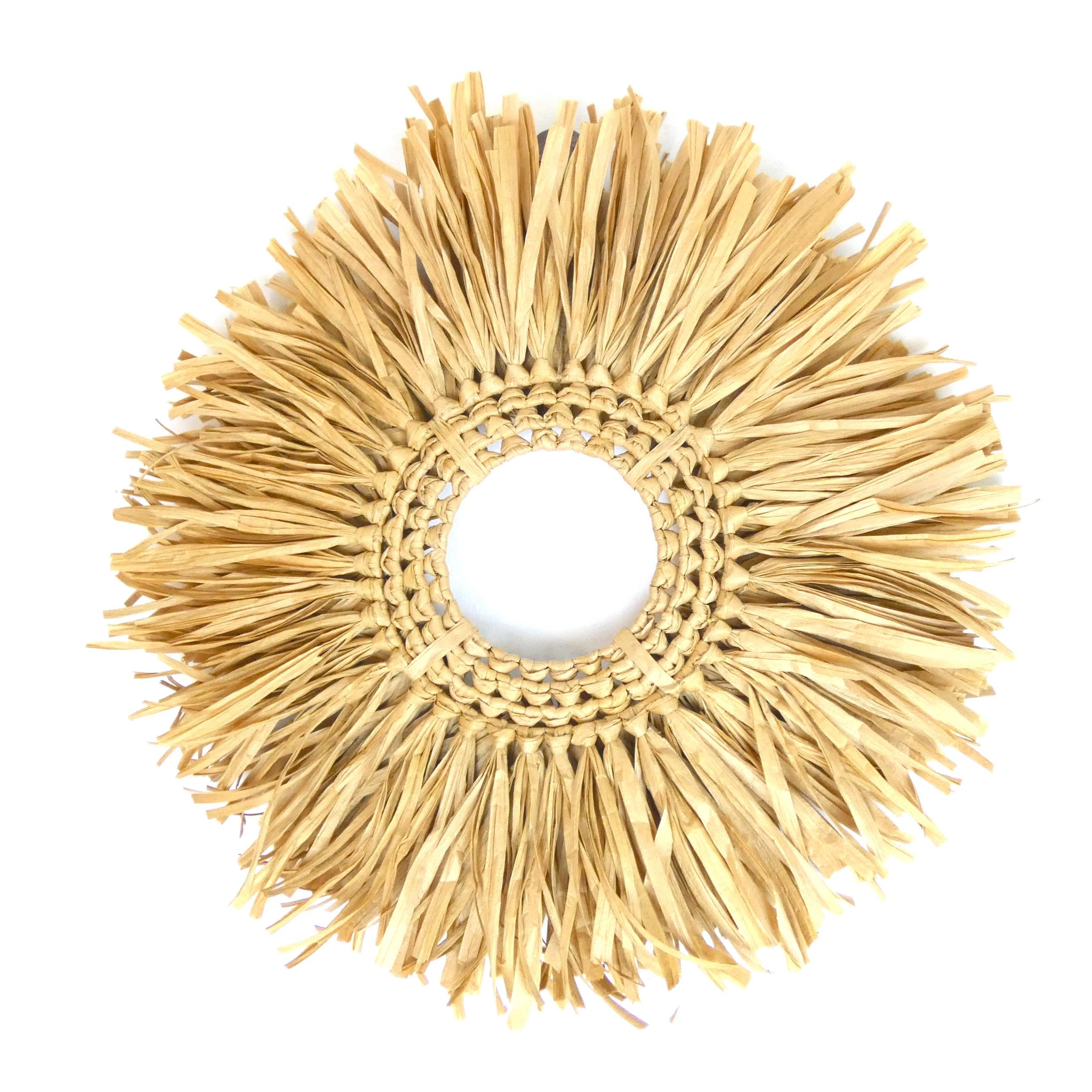 Sunburst Raffia Wall Art, 19 Inch Boh...