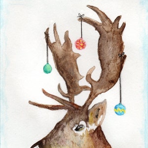 Renne. cerf, cartes de vœux festives doe, Noël, Noël, Noël, Noël, petite exploitation, nature, vie à la campagne, ferme