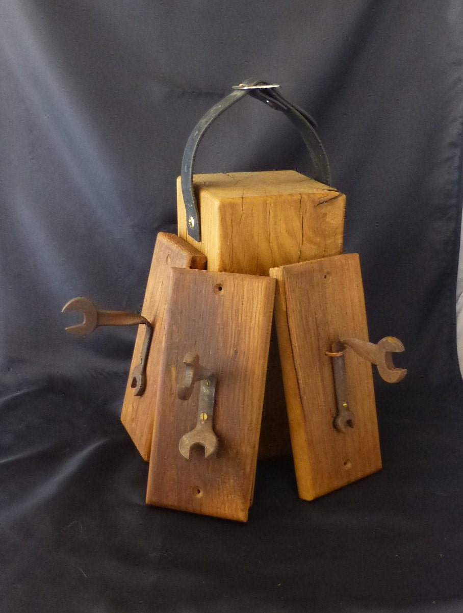 Français Oak, Crochet à Manteau Spanner Fait Main, Ideal Man Cave, Quirky, Bespoke, Boyfriend, Woode