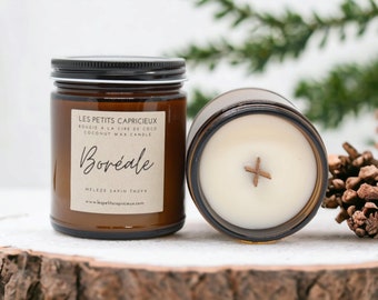 BORÉALE - Coconut wax candle with wooden wick | Vegan | Luxury candle