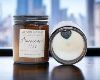 AMERICANA 1950 | coconut wax candle and semi-precious stone