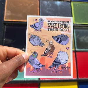 Pigeon sticker sheet/Vinyl Sticker for Laptop/Waterproof Sticker | Tumbler sticker | Decal