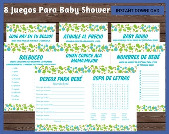 Juegos Baby Shower Juegos Spanish Baby Shower Spanish Baby Etsy