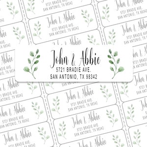 Return Address Labels for Envelopes, Personalized Address Labels, White Address Labels, Custom Address Labels, Wedding Address Labels D-2