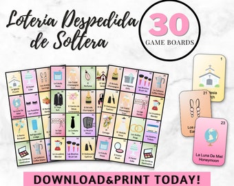 Despedida de Soltera Loteria 30 Cards