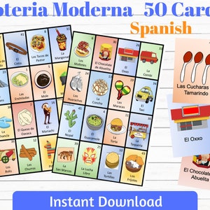 50 Tarjetas Loteria Moderna , Archivo digital, Descarga instantánea