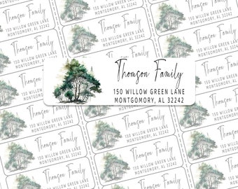 Watercolor Mountain Address Labels for Envelopes,Clear & White Address Labels, Custom Address Labels, Wedding Address Labels D-27