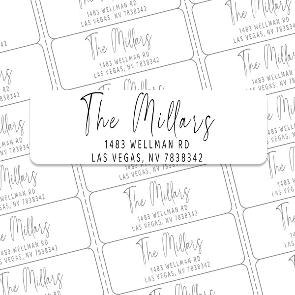 Clear Return Address Labels Etsy