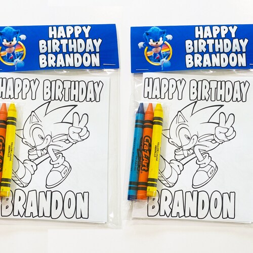 Sonic the Hedgehog Coloring Packs Coloring Pages Party - Etsy UK