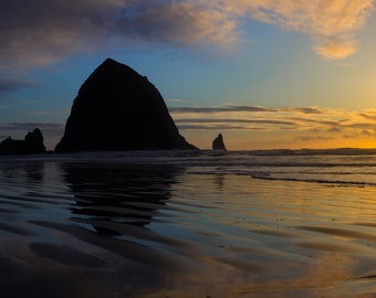 Nature is Never FInished | Canon Beach | Haystack Rock | Sunset | Fine Art Photography|  | Art Print | Oregon Photography