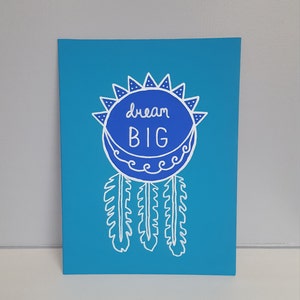 12 x 9 &quot;Dream Big&quot; Painted Canvas