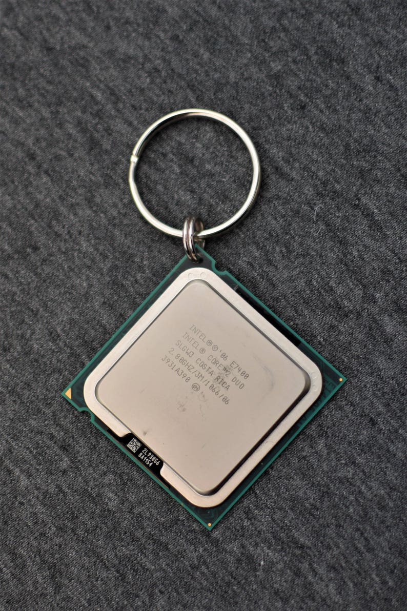 CPU Processor Keychain Intel Core 2 Duo Graduation Etsy