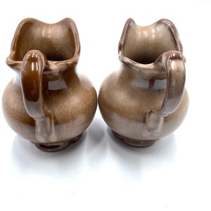 FRANKOMA Plainsman Brown Pitcher and Bowl Set, 30A, 30B, Small Brown Satin Pitcher, Vintage Pottery, Western, Southwest, ONE set available image 5