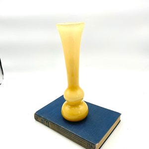 Vintage Empoli Butterscotch Amber Cased Glass Vase, MCM Retro Glassware, Italian Glass, Art Glass, Hand Blown, Made in Italy