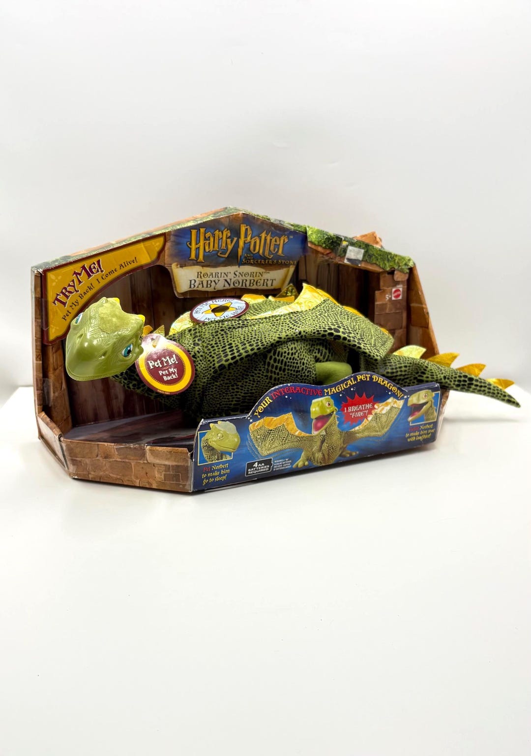 Norbert Dragon Vintage 2001 Harry Potter Roarin Snorin Baby Norbert, Stuffed Dragon ...